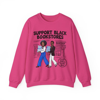 Support Black Bookstores Sweatshirt - Afrocentric Art by The Trini Gee