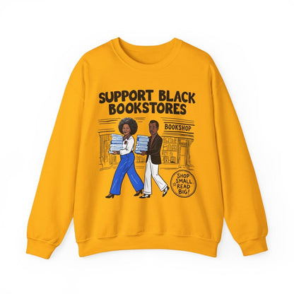 Support Black Bookstores Sweatshirt - Afrocentric Art by The Trini Gee