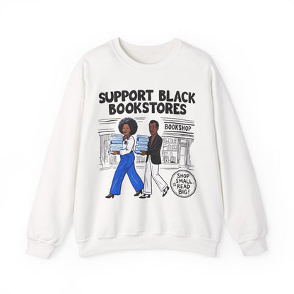 Support Black Bookstores Sweatshirt - Afrocentric Art by The Trini Gee