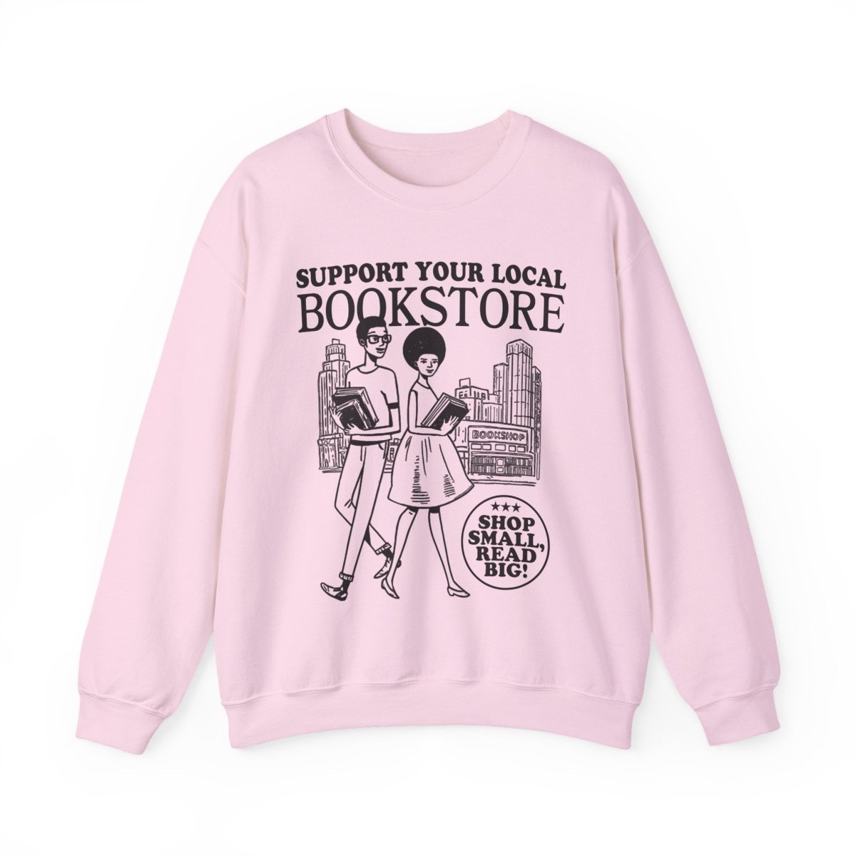 Support Your Local Bookstore Sweatshirt - Afrocentric Art by The Trini Gee