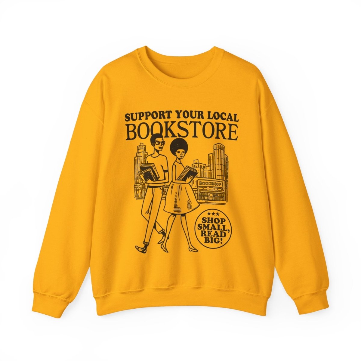 Support Your Local Bookstore Sweatshirt - Afrocentric Art by The Trini Gee