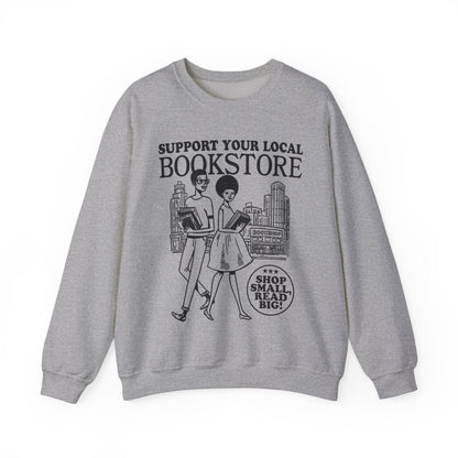 Support Your Local Bookstore Sweatshirt - Afrocentric Art by The Trini Gee