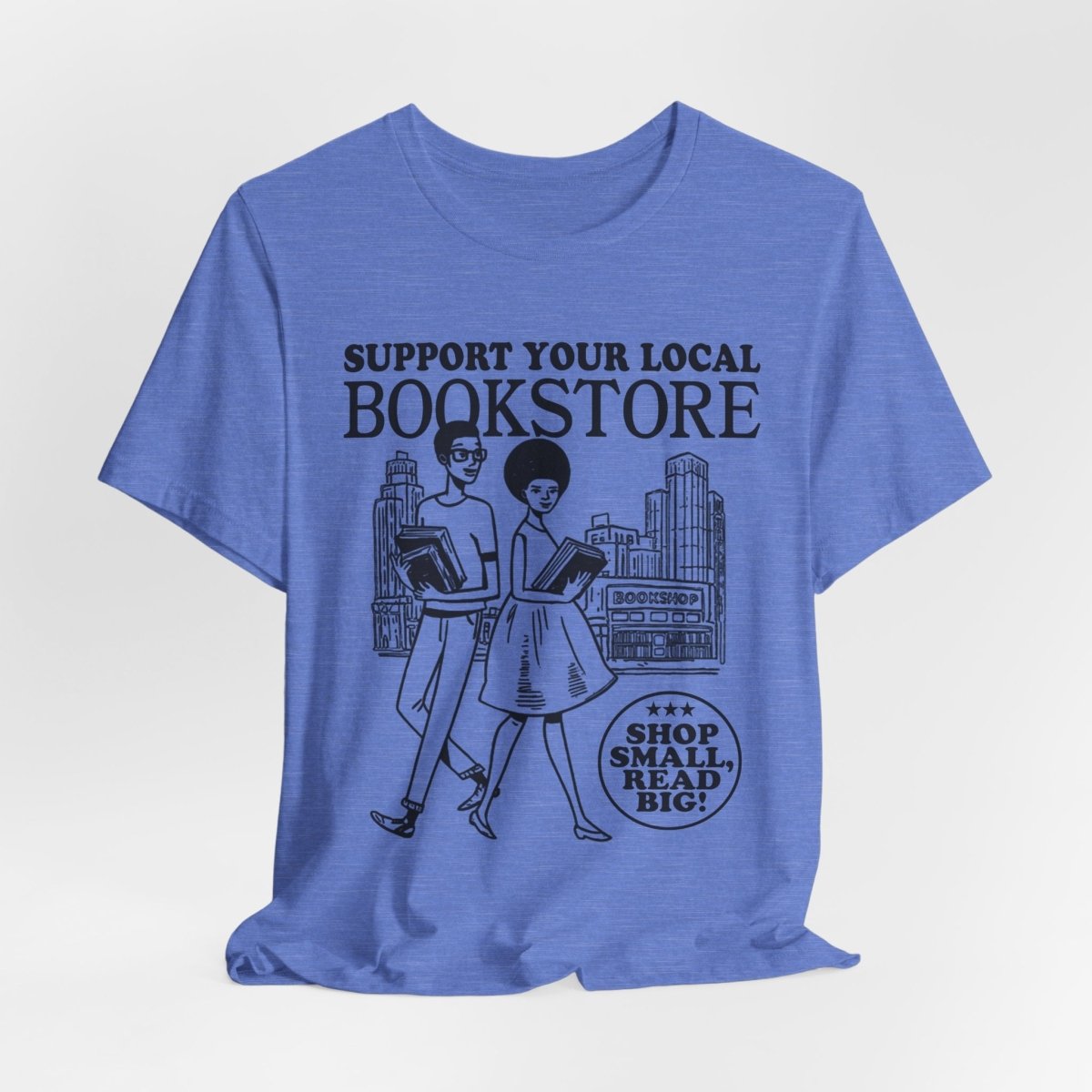 Support Your Local Bookstore T-Shirt - Afrocentric Art by The Trini Gee