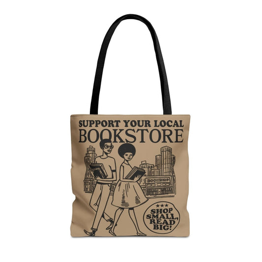 Support Your Local Bookstore Tote Bag - Afrocentric Art by The Trini Gee