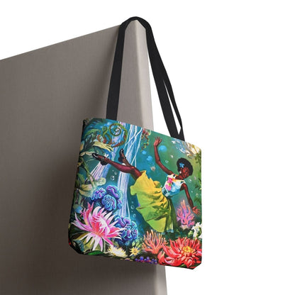 Surreal Sci-Fi Afrofuturism Tote Bag - Afrocentric Art by The Trini Gee