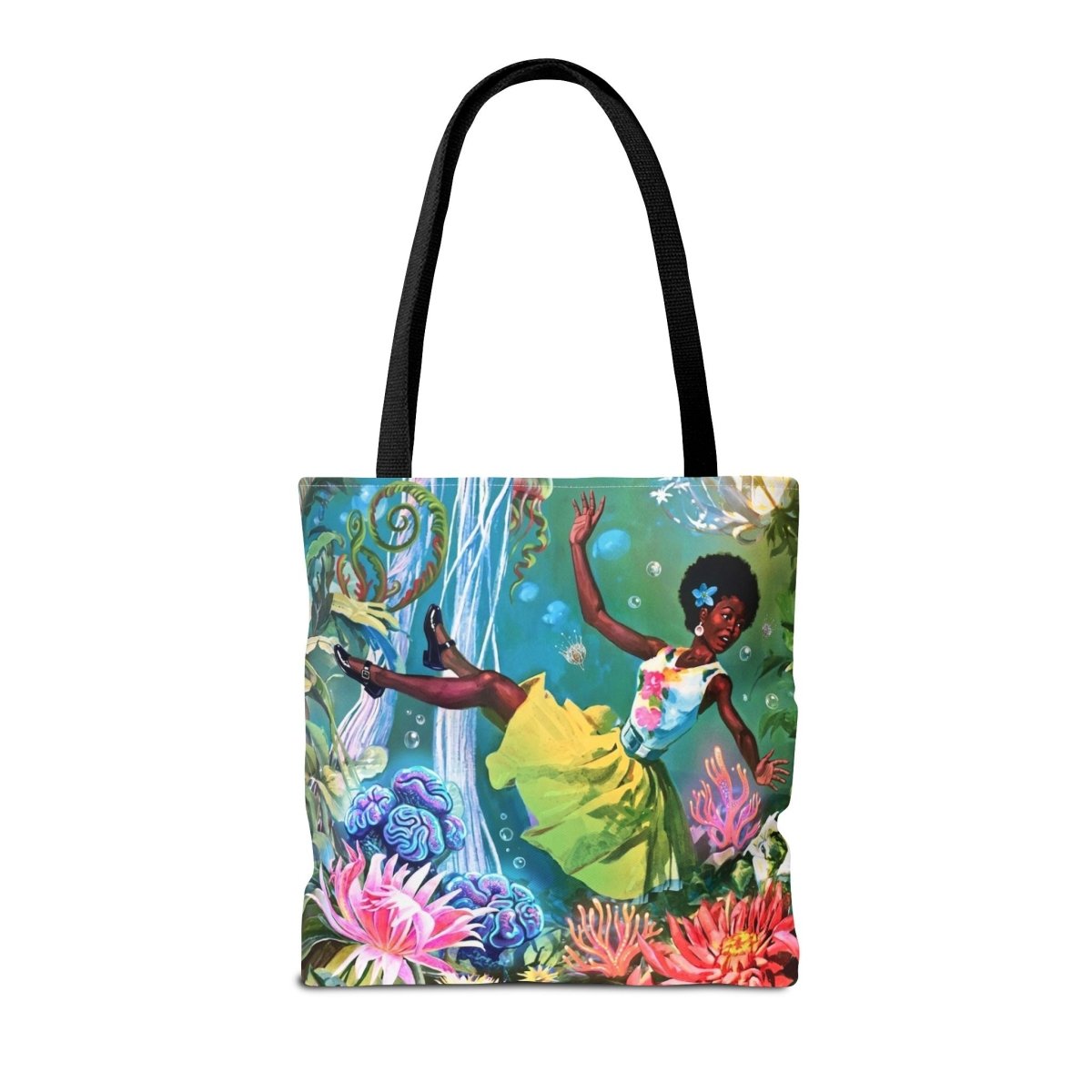 Surreal Sci-Fi Afrofuturism Tote Bag - Afrocentric Art by The Trini Gee