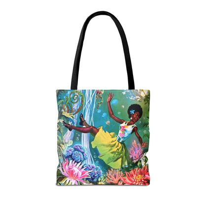 Surreal Sci-Fi Afrofuturism Tote Bag - Afrocentric Art by The Trini Gee
