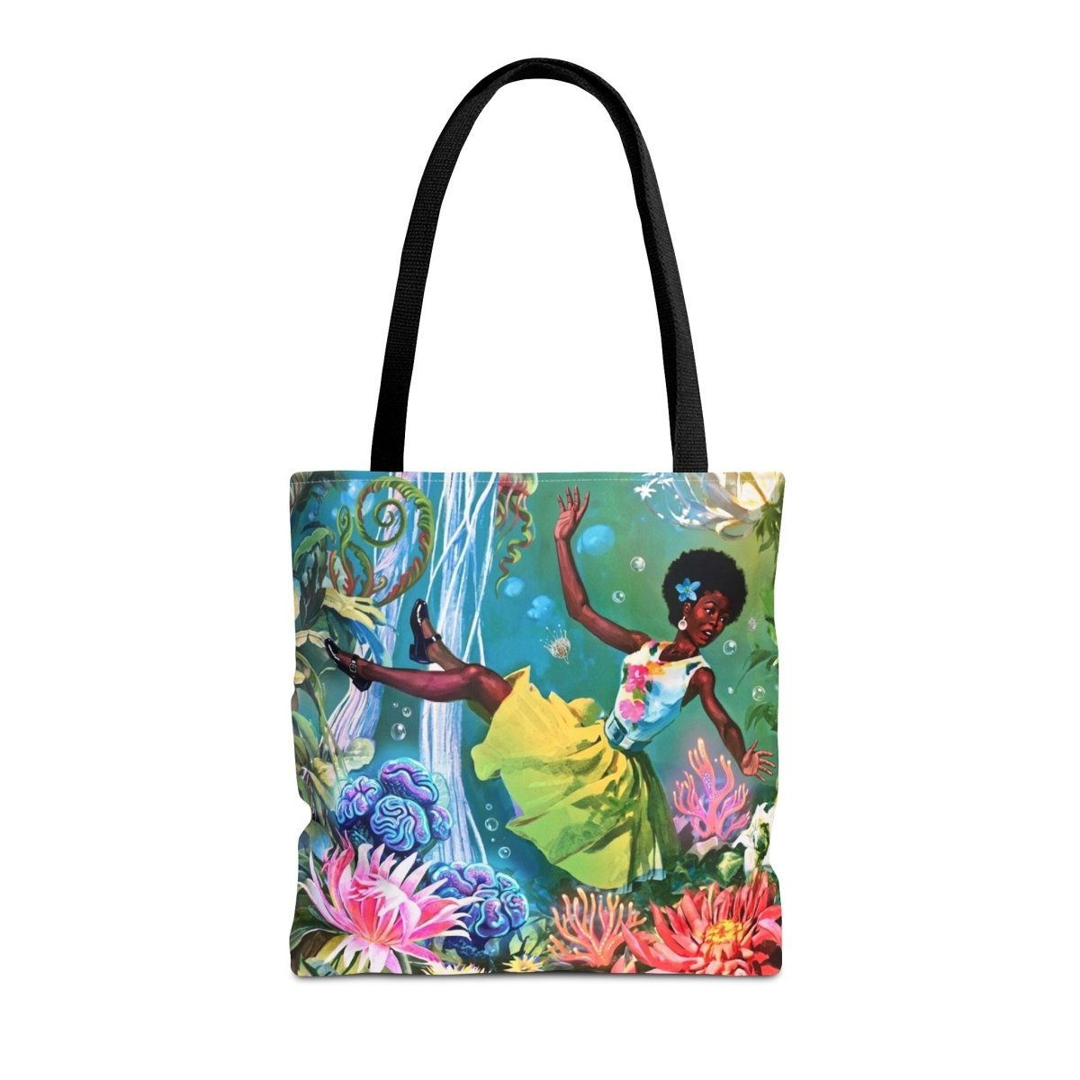 Surreal Sci-Fi Afrofuturism Tote Bag - Afrocentric Art by The Trini Gee