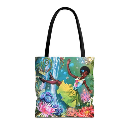 Surreal Sci-Fi Afrofuturism Tote Bag - Afrocentric Art by The Trini Gee