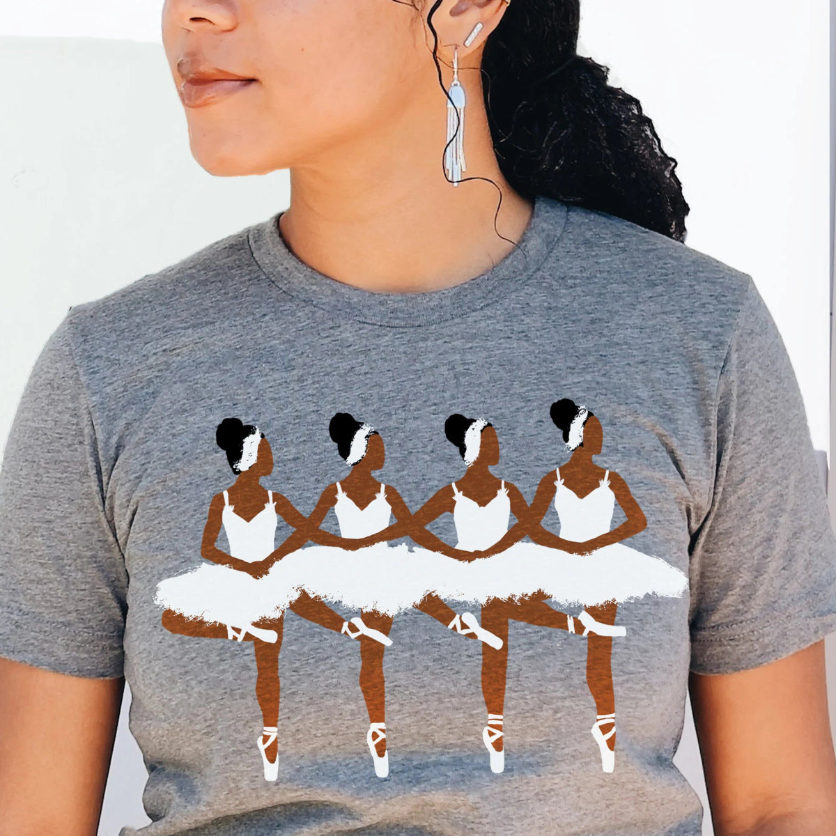 Swan Lake Ballerinas Tee - Afrocentric Art by The Trini Gee