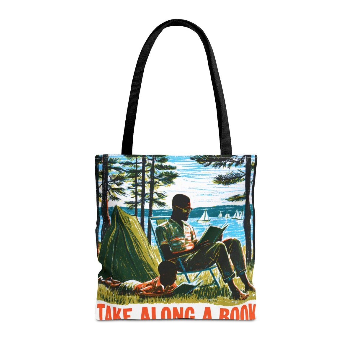 Take Along a Book Tote Bag - Afrocentric Art by The Trini Gee