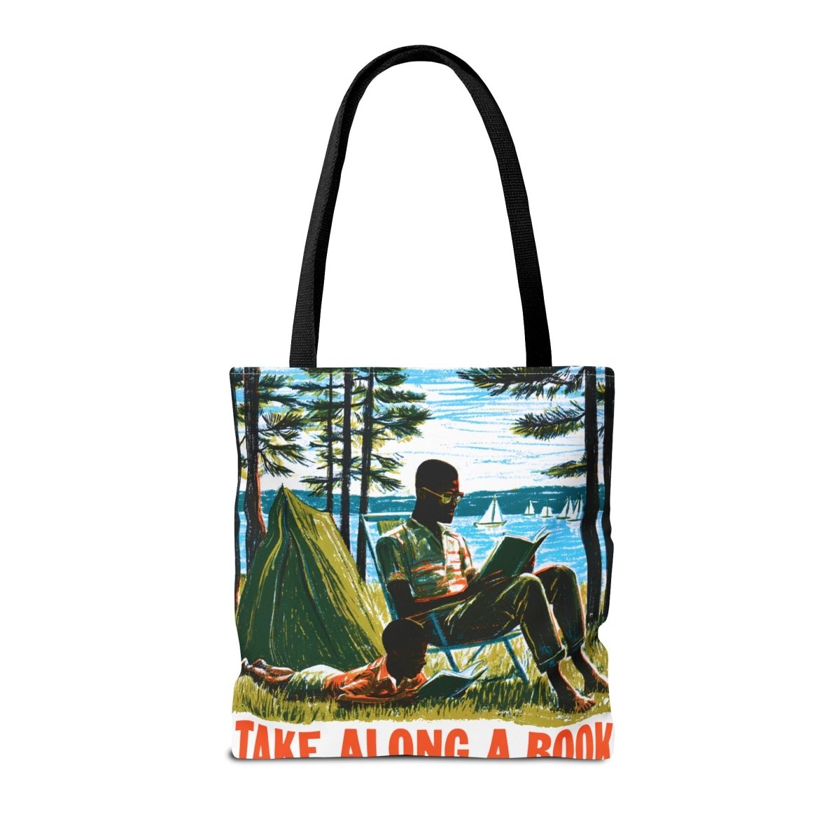 Take Along a Book Tote Bag - Afrocentric Art by The Trini Gee