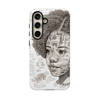 Tech Genius Phone Case - Afrocentric Art by The Trini Gee