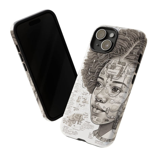 Tech Genius Phone Case - Afrocentric Art by The Trini Gee