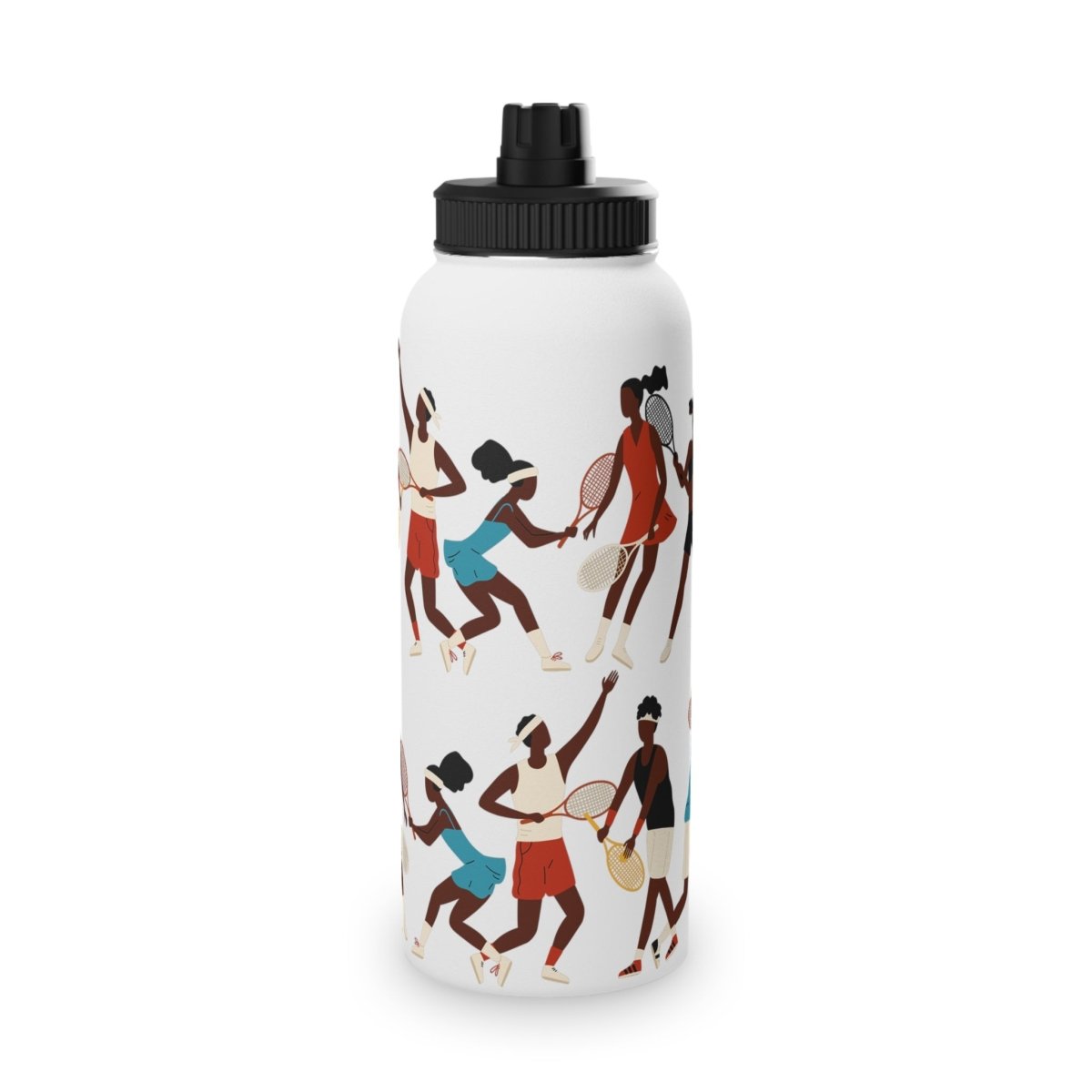 Tennis 32oz Water Bottle - Afrocentric Art by The Trini Gee