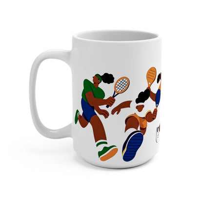 Tennis Players Mug - Afrocentric Art by The Trini Gee