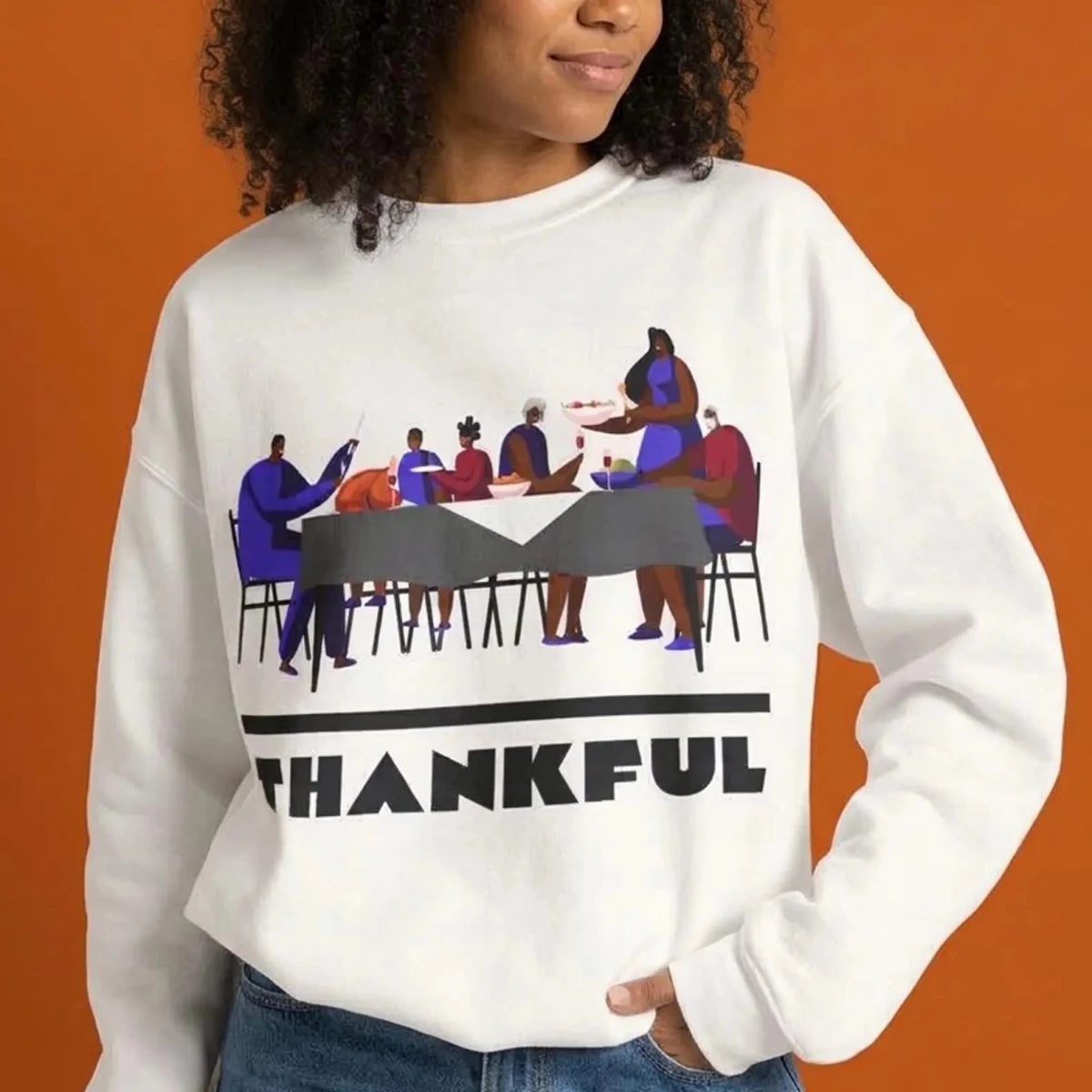 Thankful Sweatshirt - Afrocentric Art by The Trini Gee