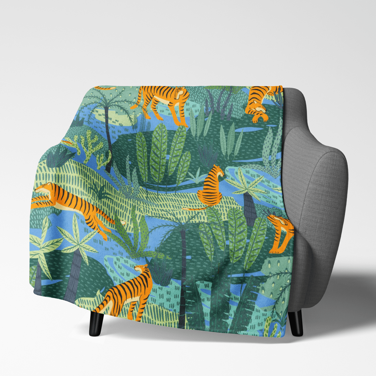 Tiger Jungle Blanket - The Trini Gee