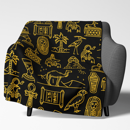 Travel Egypt Blanket - Afrocentric Art by The Trini Gee