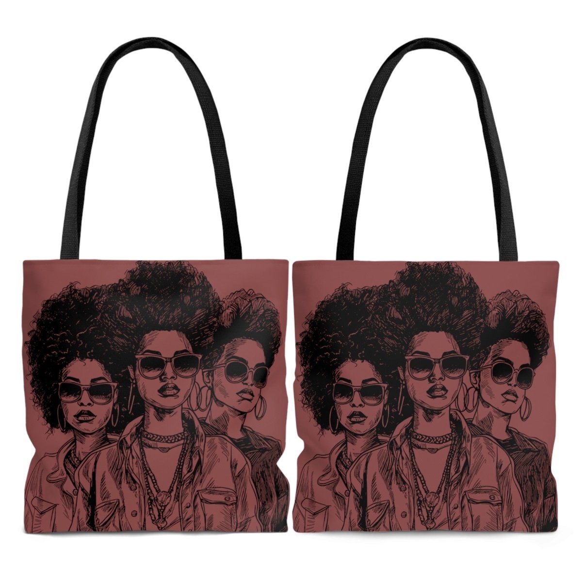 Trendy Women Tote Bag - Afrocentric Art by The Trini Gee