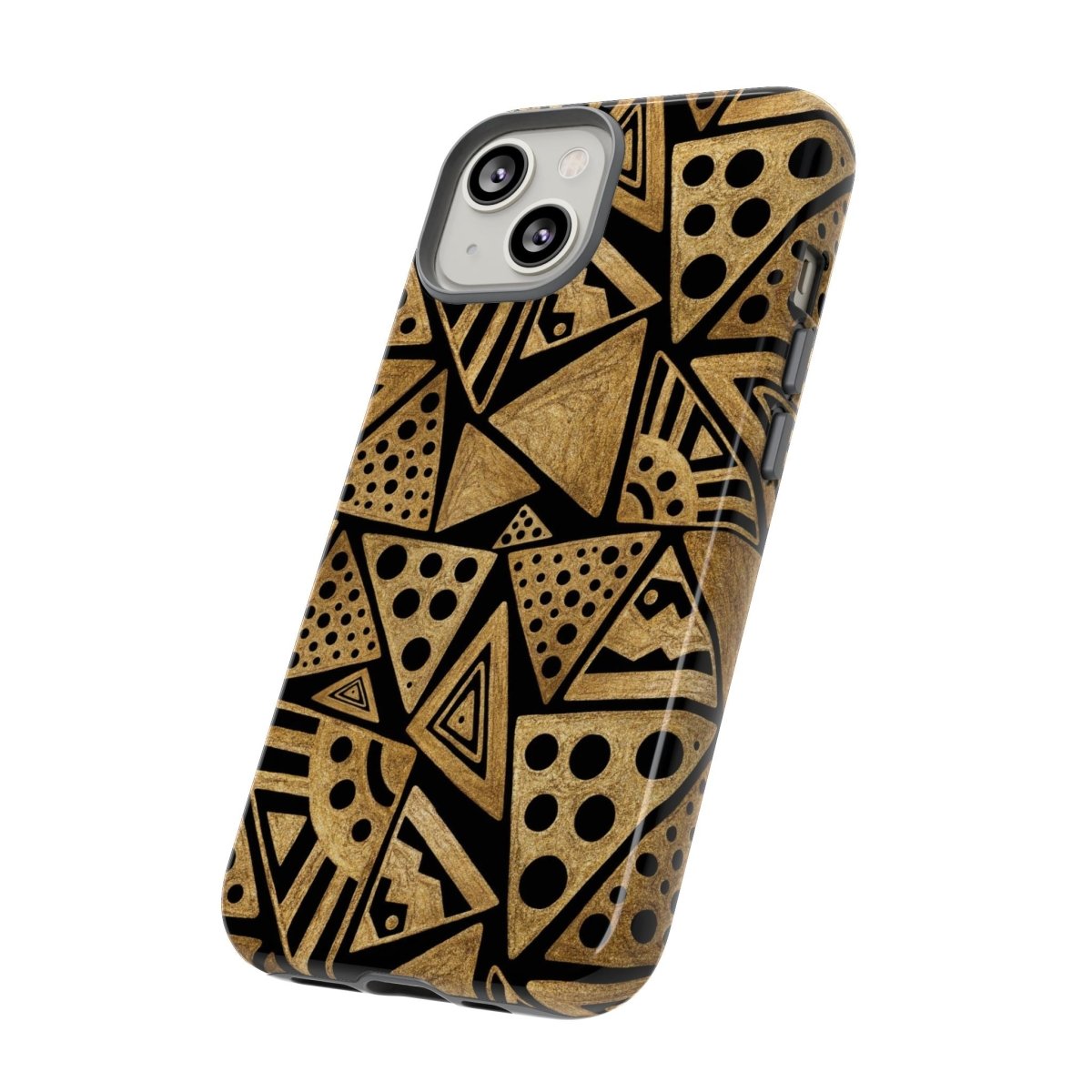 Tribal Triangles Phone Case - Afrocentric Art by The Trini Gee