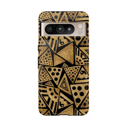 Tribal Triangles Phone Case - Afrocentric Art by The Trini Gee