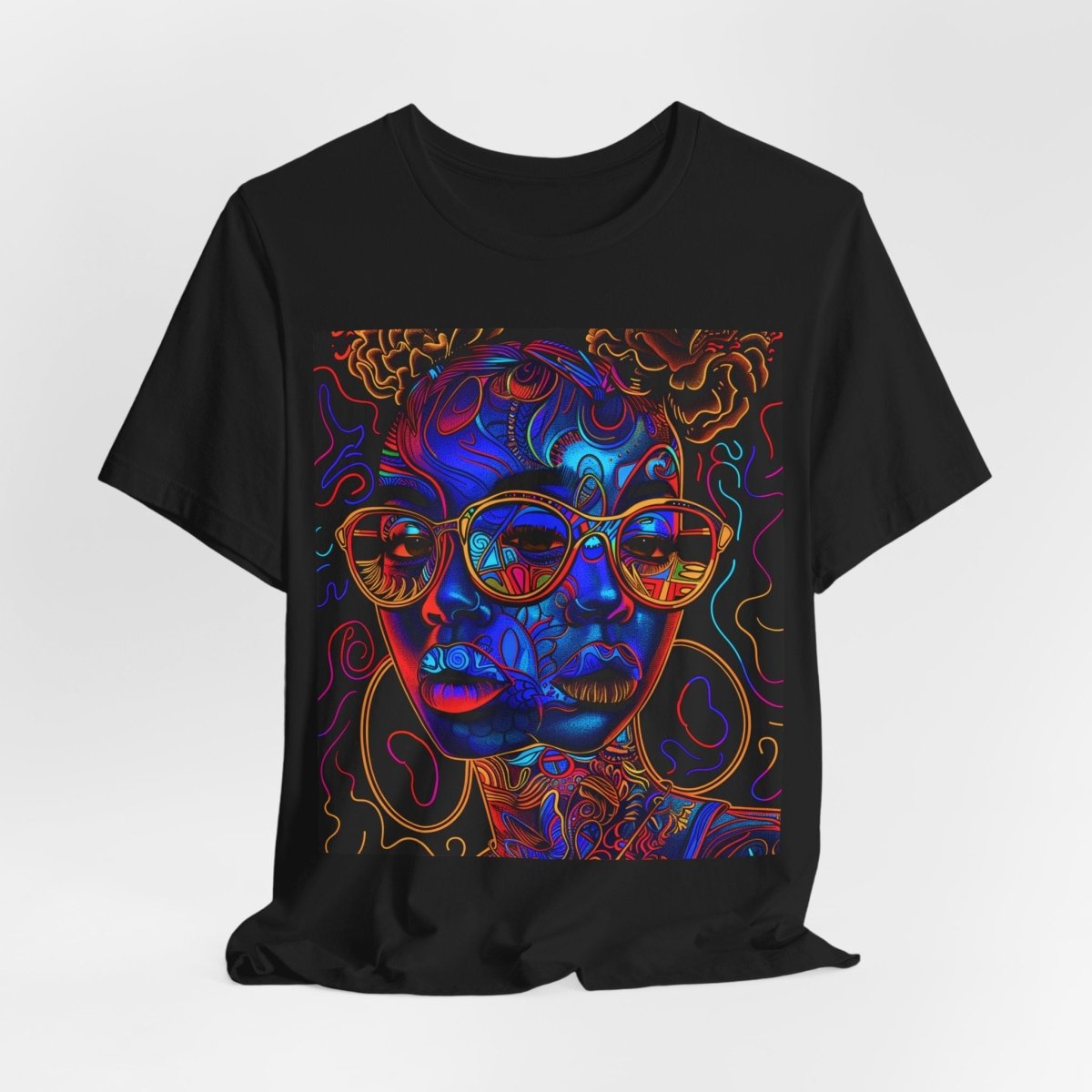 Trippy Psychedelic T‑Shirt - Afrocentric Art by The Trini Gee