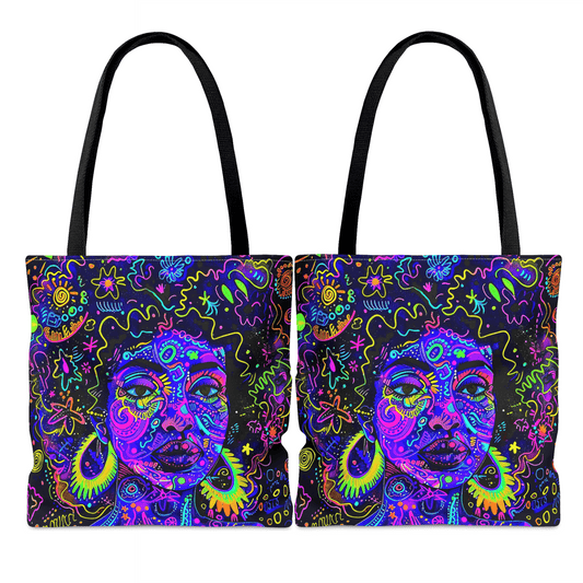 Trippy Tote Bag - Afrocentric Art by The Trini Gee