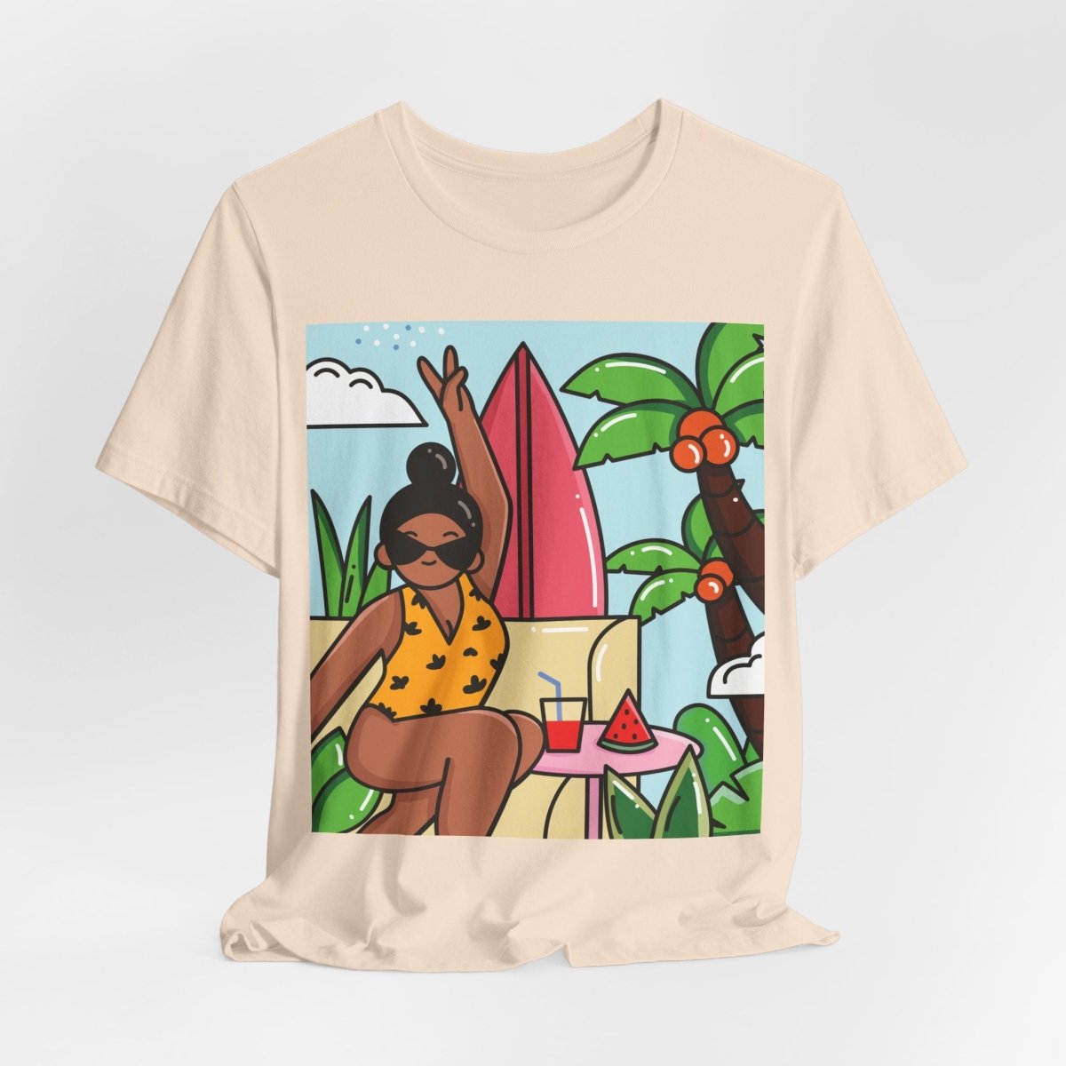 Tropical Vacation T-Shirt - Afrocentric Art by The Trini Gee