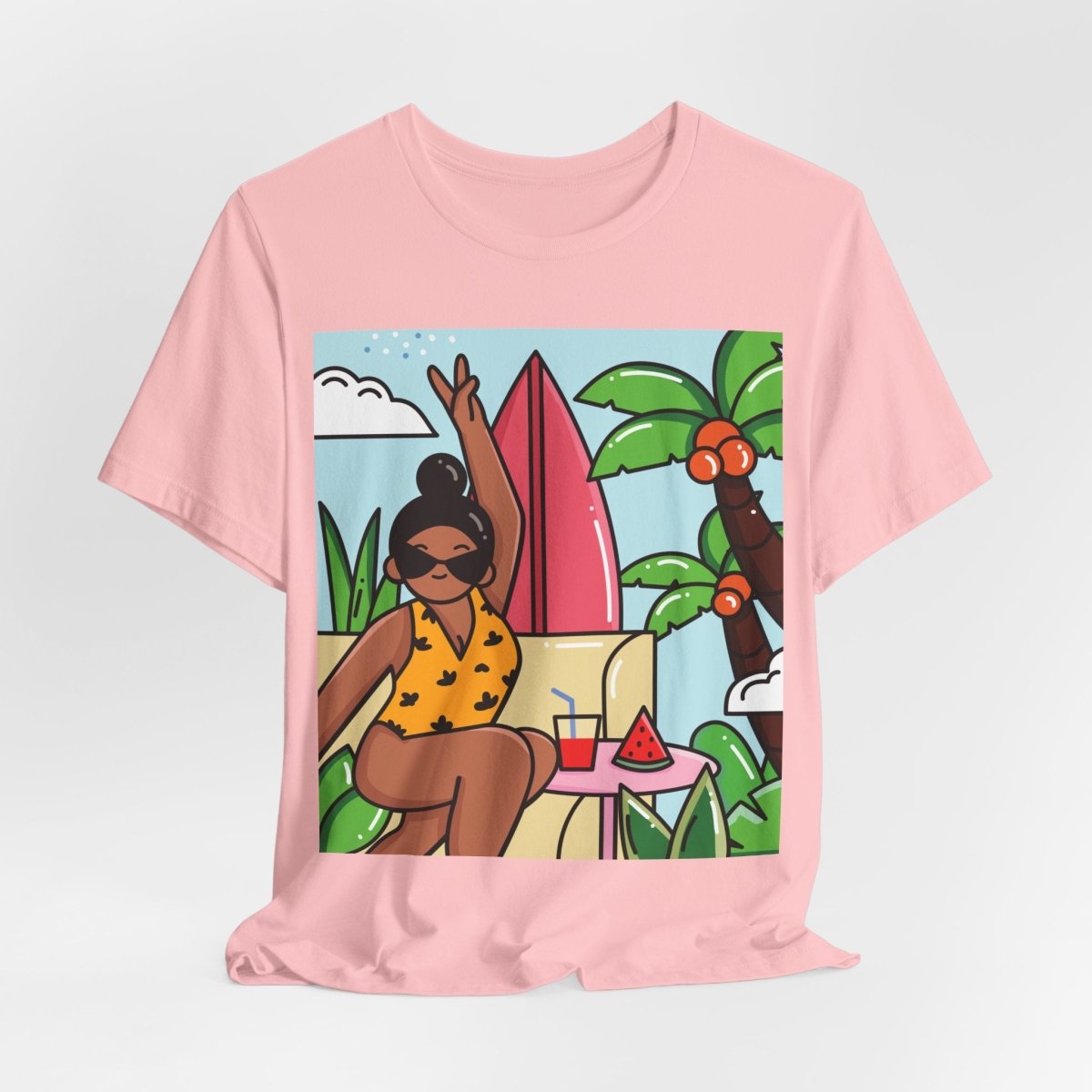 Tropical Vacation T-Shirt - Afrocentric Art by The Trini Gee