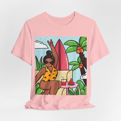 Tropical Vacation T-Shirt - Afrocentric Art by The Trini Gee