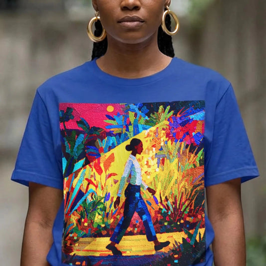 Tropical Walk Shirt - Afrocentric Art by The Trini Gee