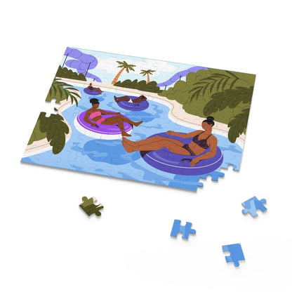 Tube Pool Puzzle (120, 252, 500 - Piece) - Afrocentric Art by The Trini Gee