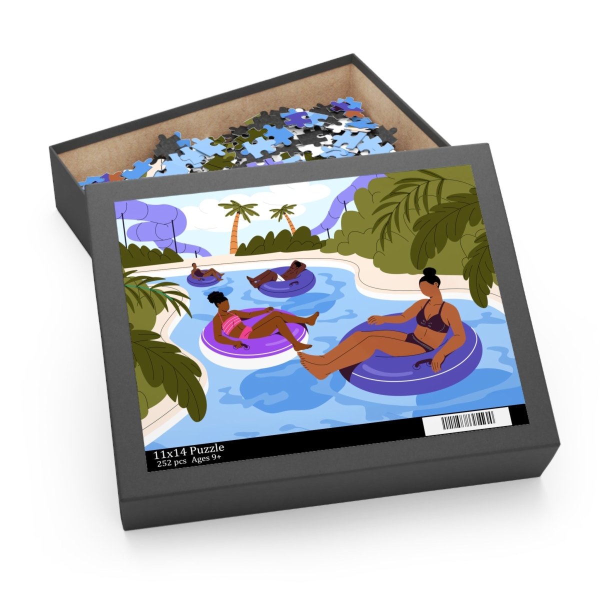 Tube Pool Puzzle (120, 252, 500 - Piece) - Afrocentric Art by The Trini Gee