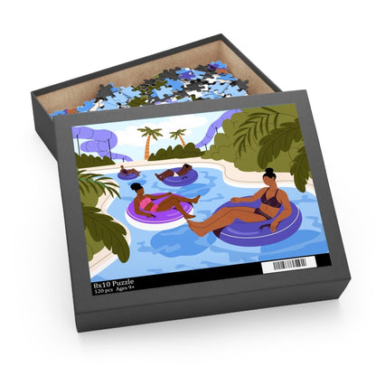Tube Pool Puzzle (120, 252, 500 - Piece) - Afrocentric Art by The Trini Gee