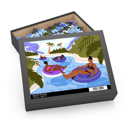 Tube Pool Puzzle (120, 252, 500 - Piece) - Afrocentric Art by The Trini Gee