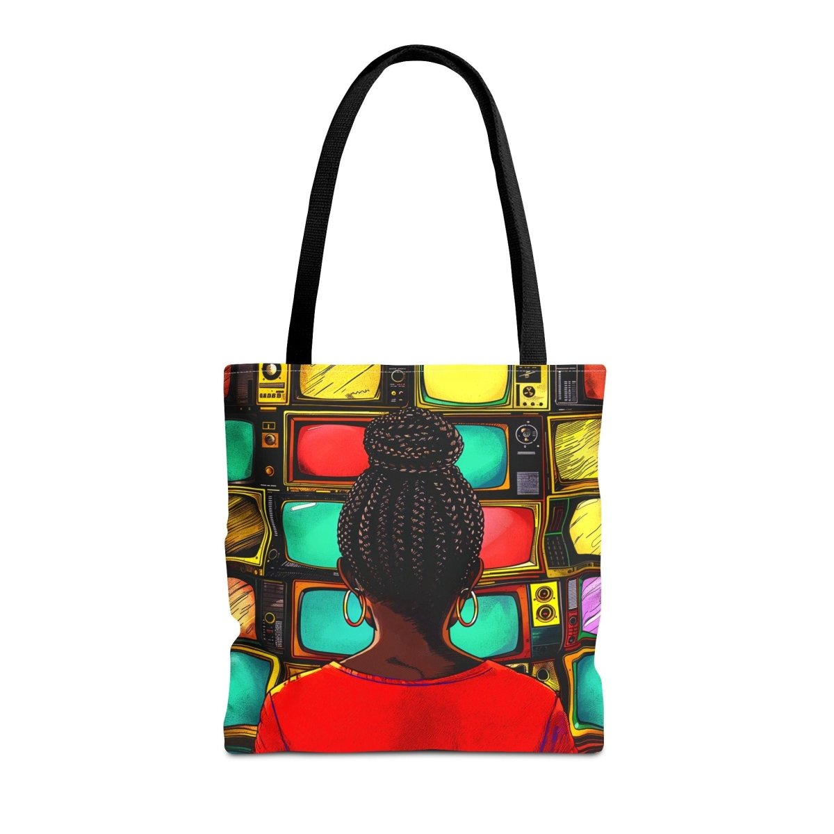 Turn the TV Off Tote Bag - Afrocentric Art by The Trini Gee