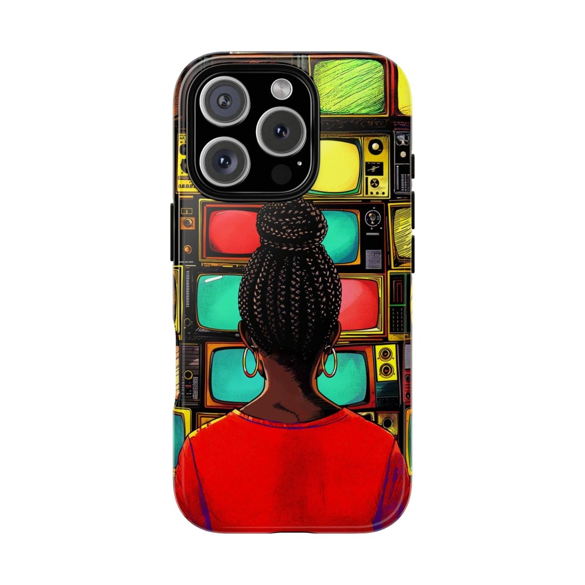 TV Off Phone Case - Afrocentric Art by The Trini Gee