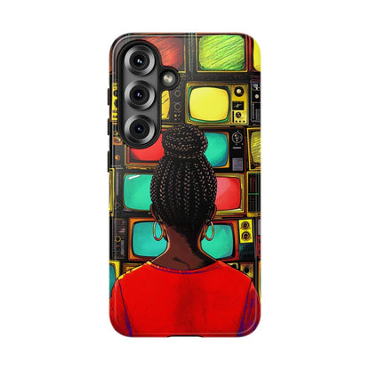 TV Off Phone Case - Afrocentric Art by The Trini Gee