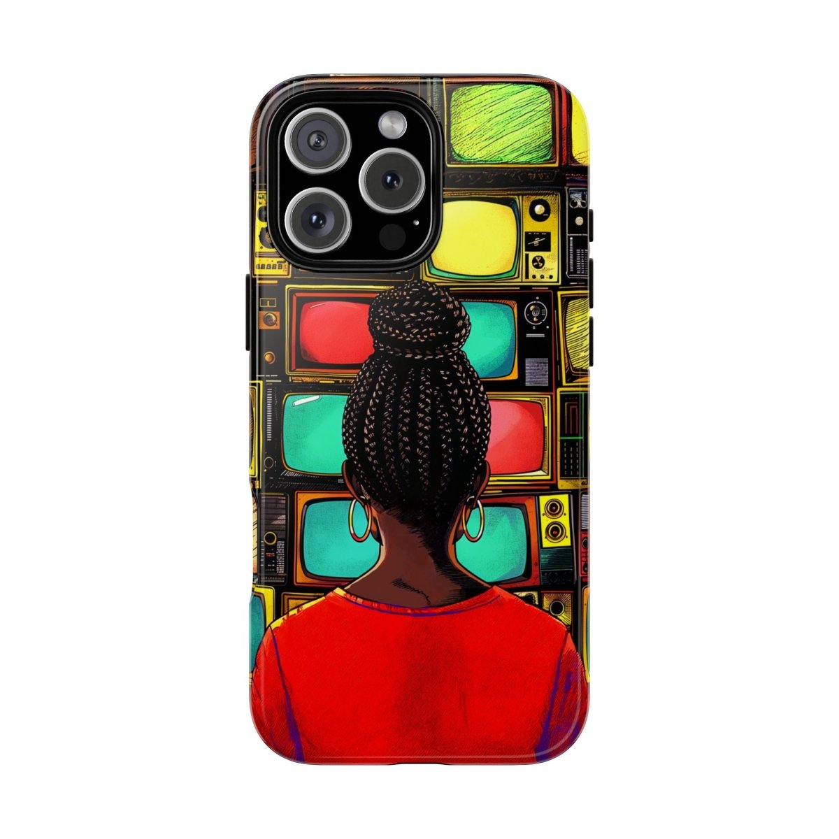 TV Off Phone Case - Afrocentric Art by The Trini Gee