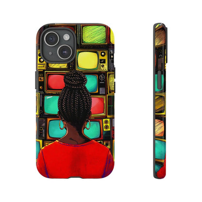 TV Off Phone Case - Afrocentric Art by The Trini Gee