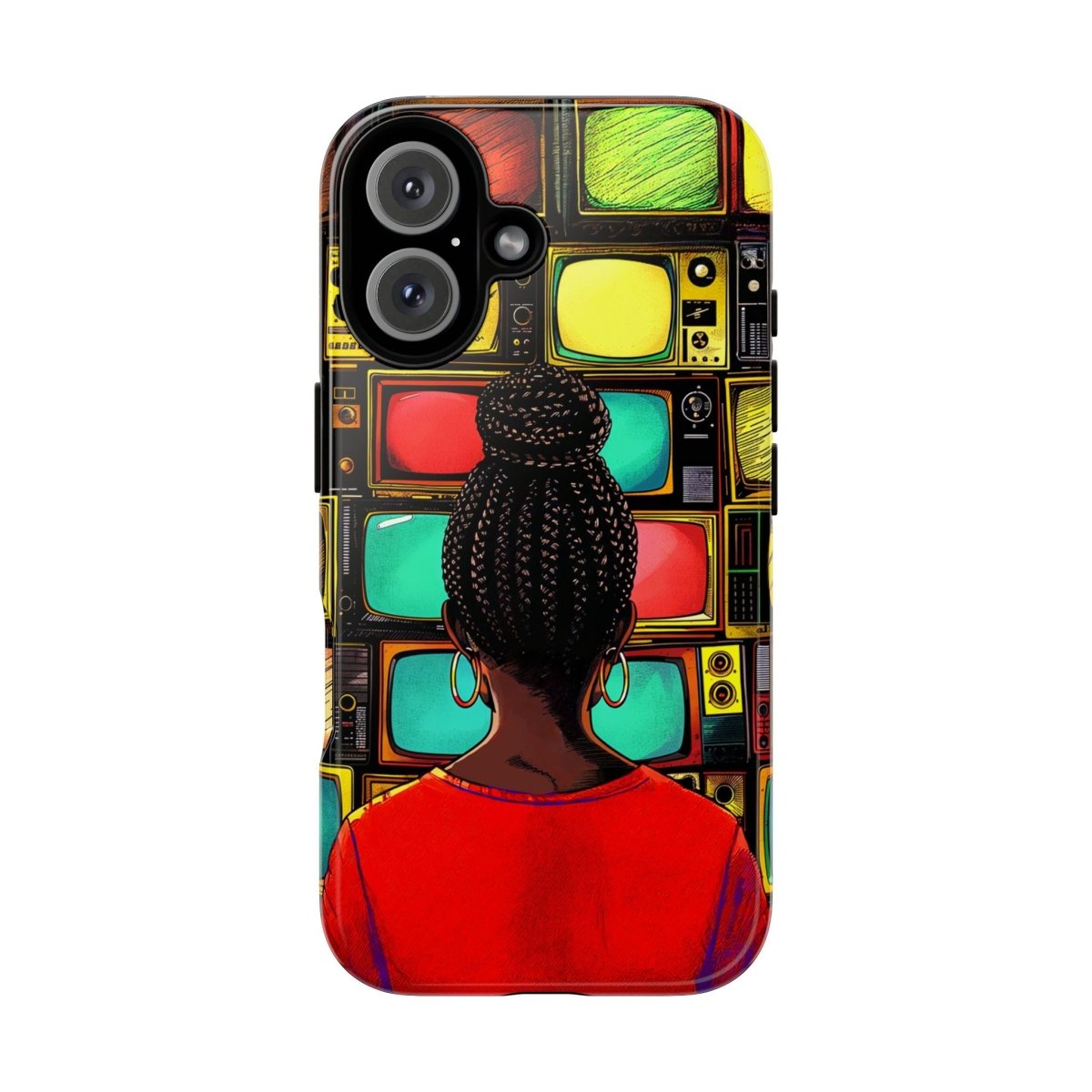 TV Off Phone Case - Afrocentric Art by The Trini Gee