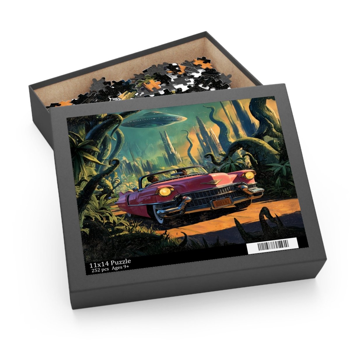 UFO Chase Puzzle - Afrocentric Art by The Trini Gee