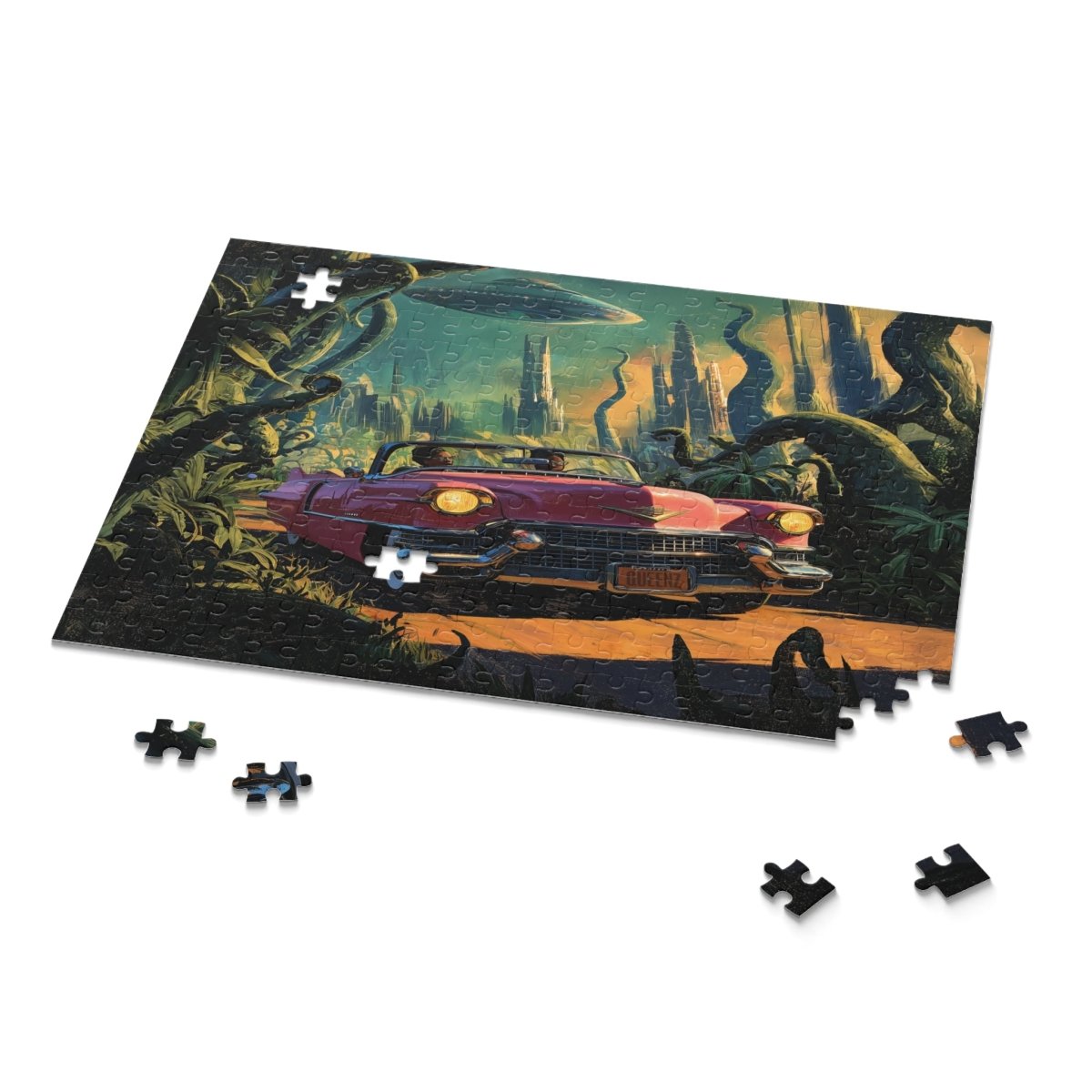 UFO Chase Puzzle - Afrocentric Art by The Trini Gee