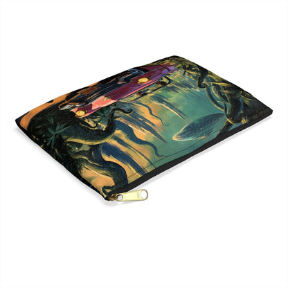 UFO Escape Accessory Pouch - Afrocentric Art by The Trini Gee