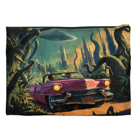 UFO Escape Accessory Pouch - Afrocentric Art by The Trini Gee