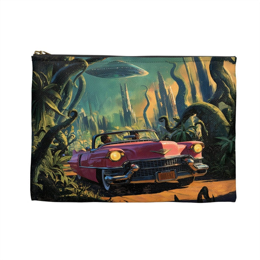 UFO Escape Accessory Pouch - Afrocentric Art by The Trini Gee