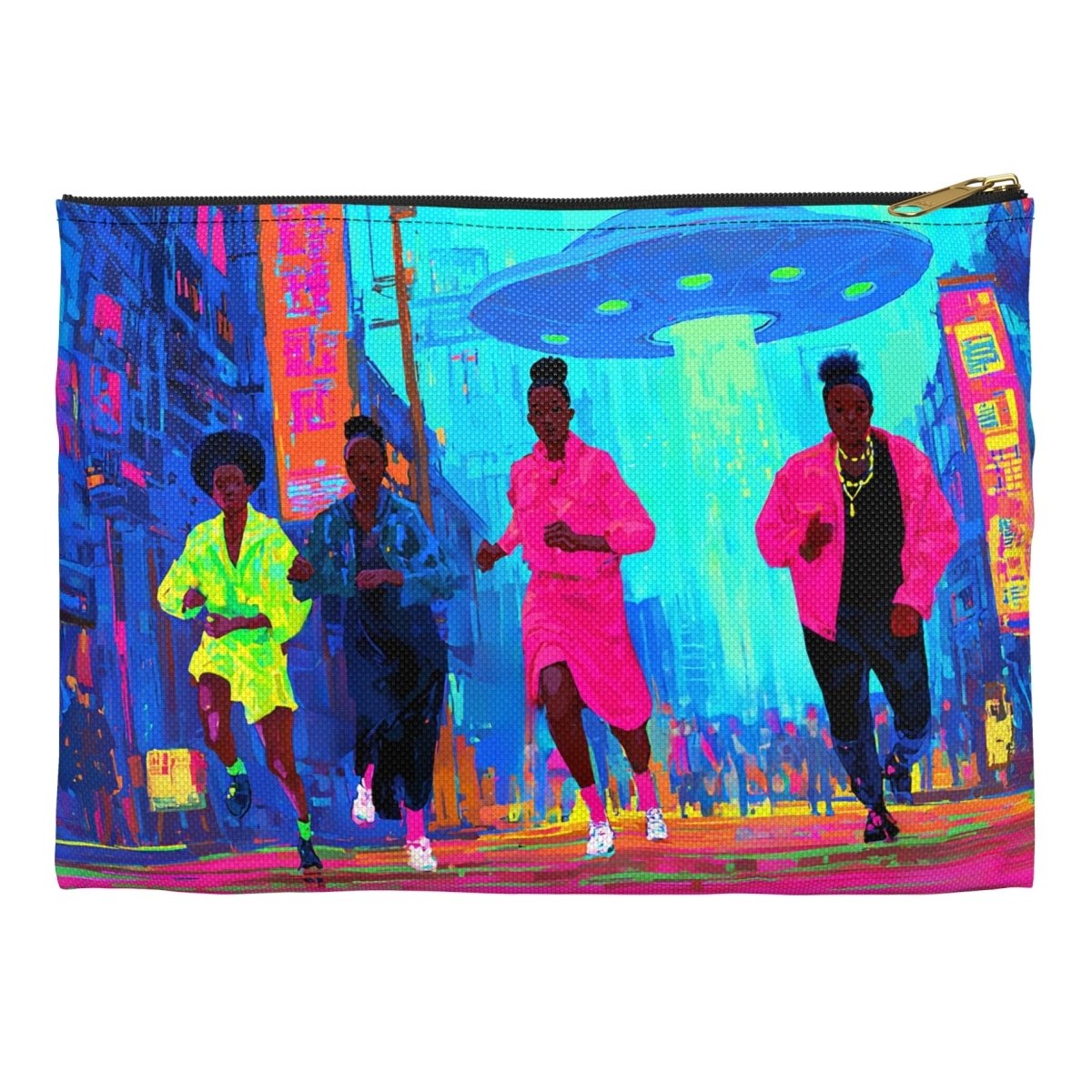 UFO Escape Pouch - Afrocentric Art by The Trini Gee