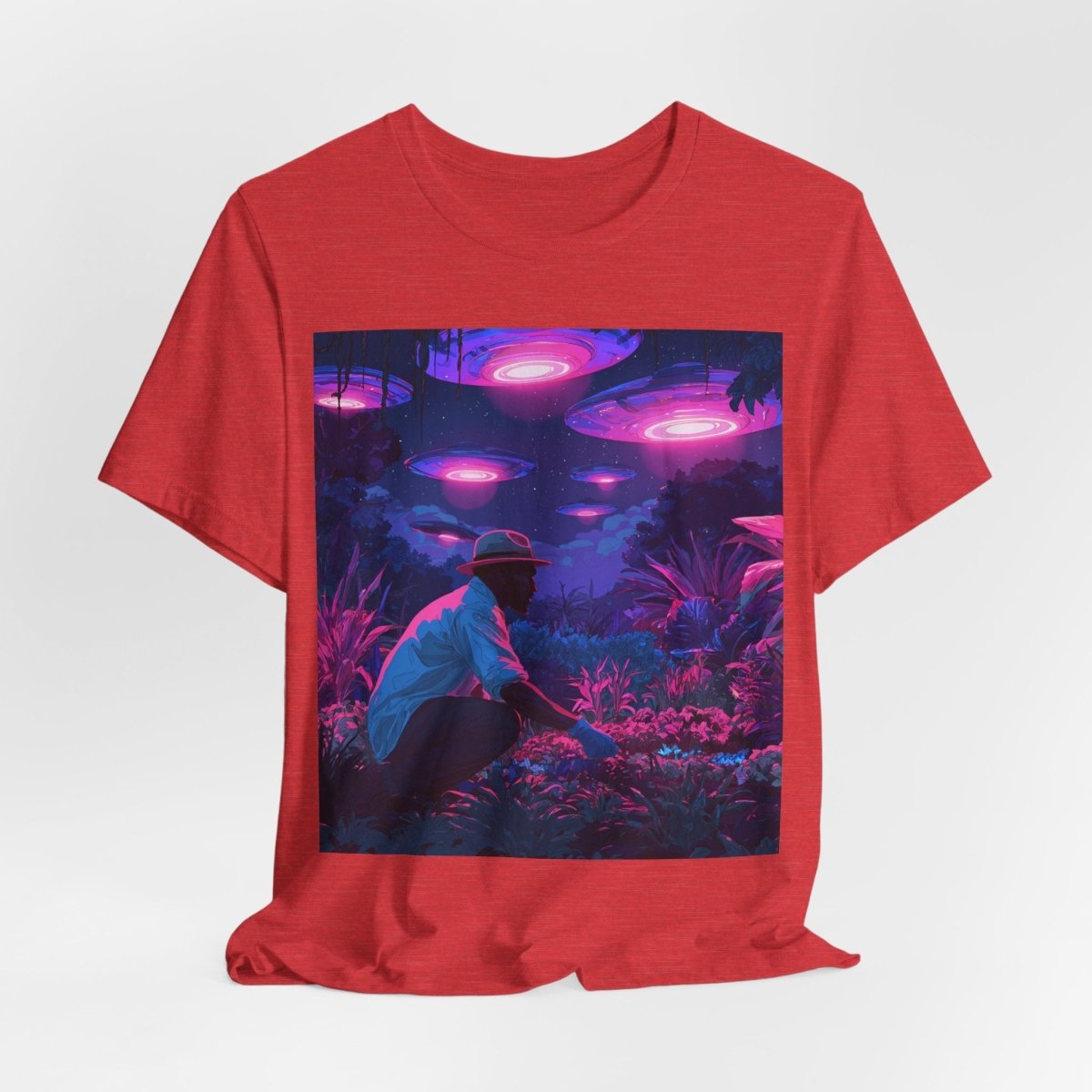 UFO Garden Man Shirt - Afrocentric Art by The Trini Gee
