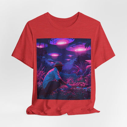 UFO Garden Man Shirt - Afrocentric Art by The Trini Gee
